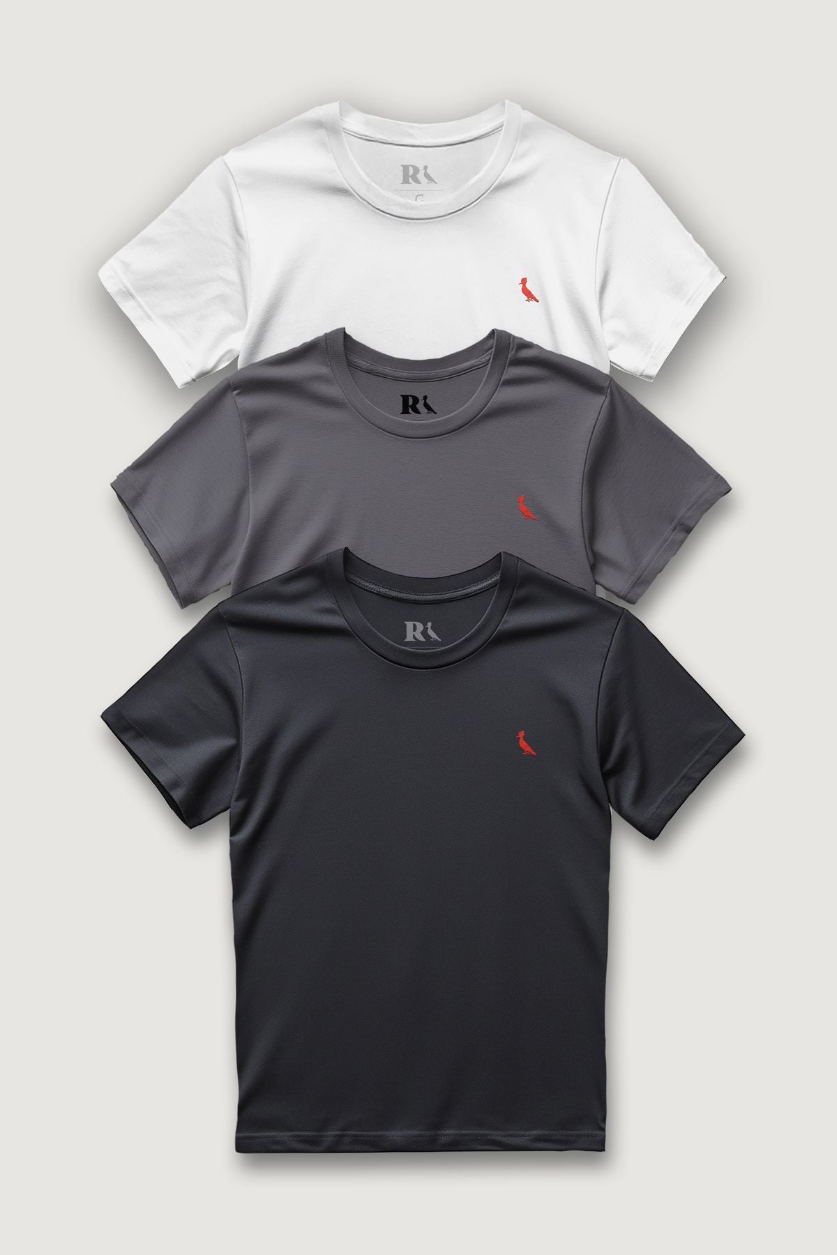 kit 3 camisetas básicas brasa pica-pau bordado