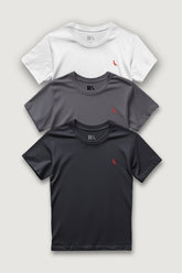 kit 3 camisetas básicas brasa pica-pau bordado