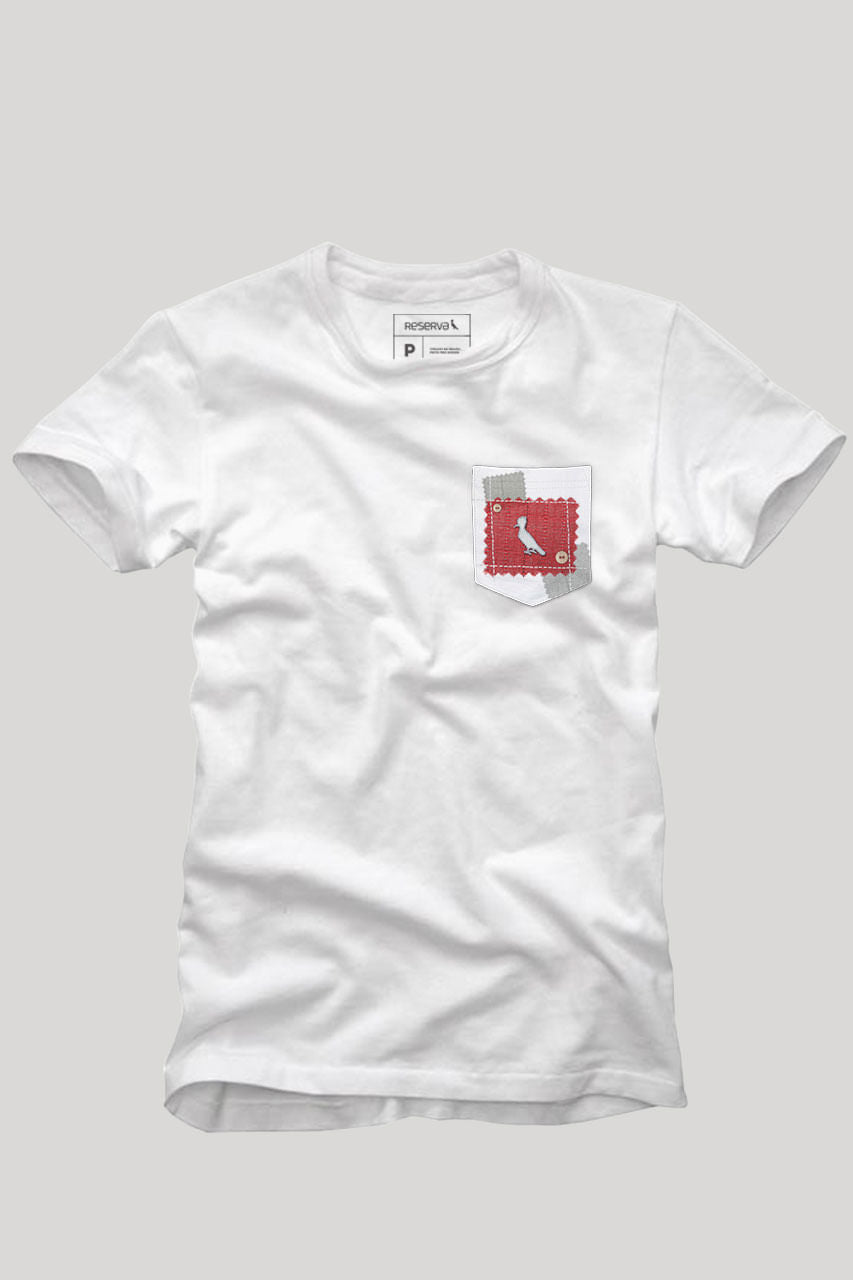 kit 2 camisetas bolso xadrez