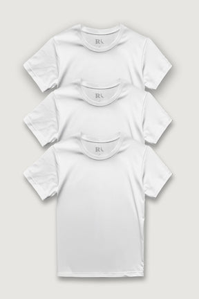 kit 3 camisetas básica branca reserva