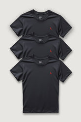 kit 3 camisetas brasa preta pica pau bordado reserva