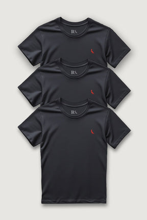 kit 3 camisetas brasa preta pica pau bordado reserva