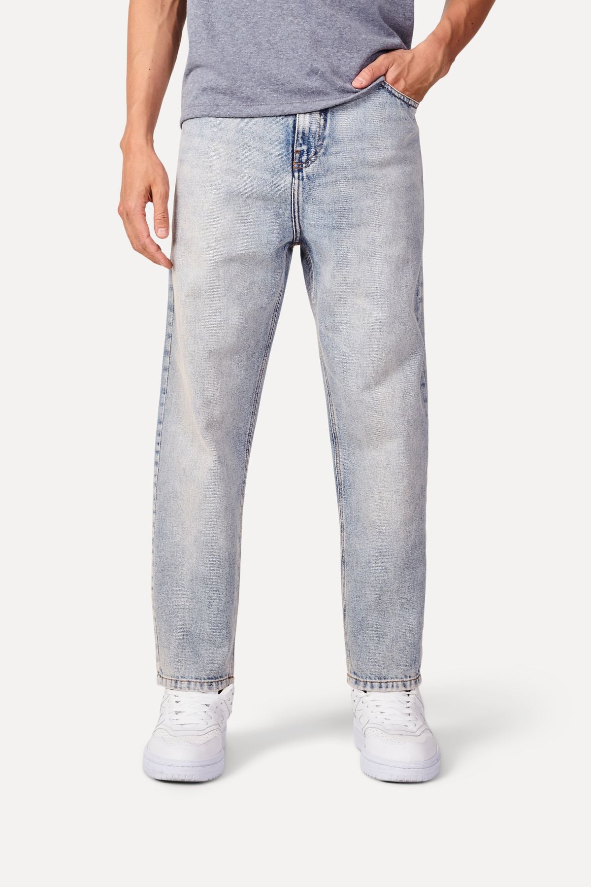 calca jeans relaxed nino