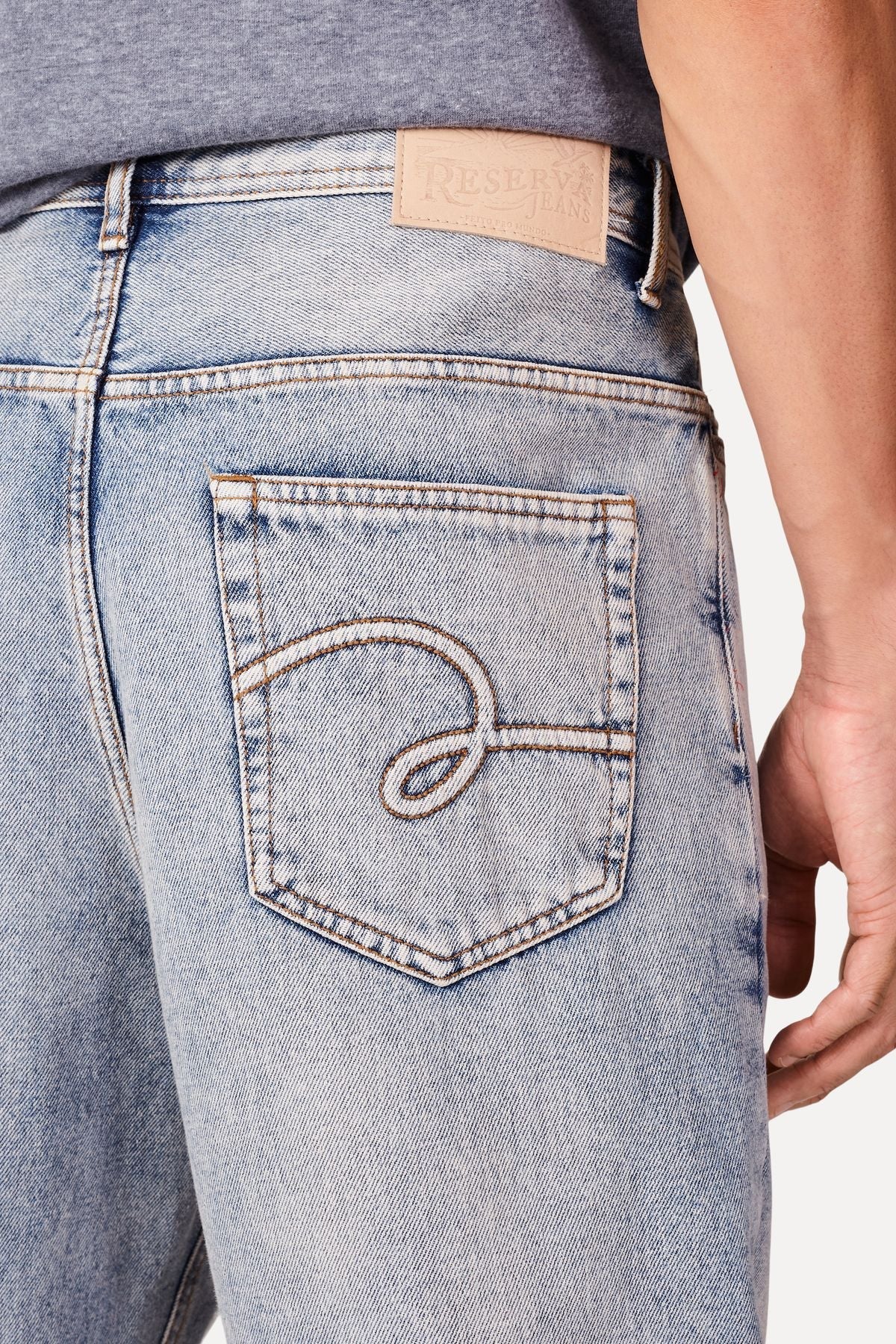 calca jeans relaxed nino