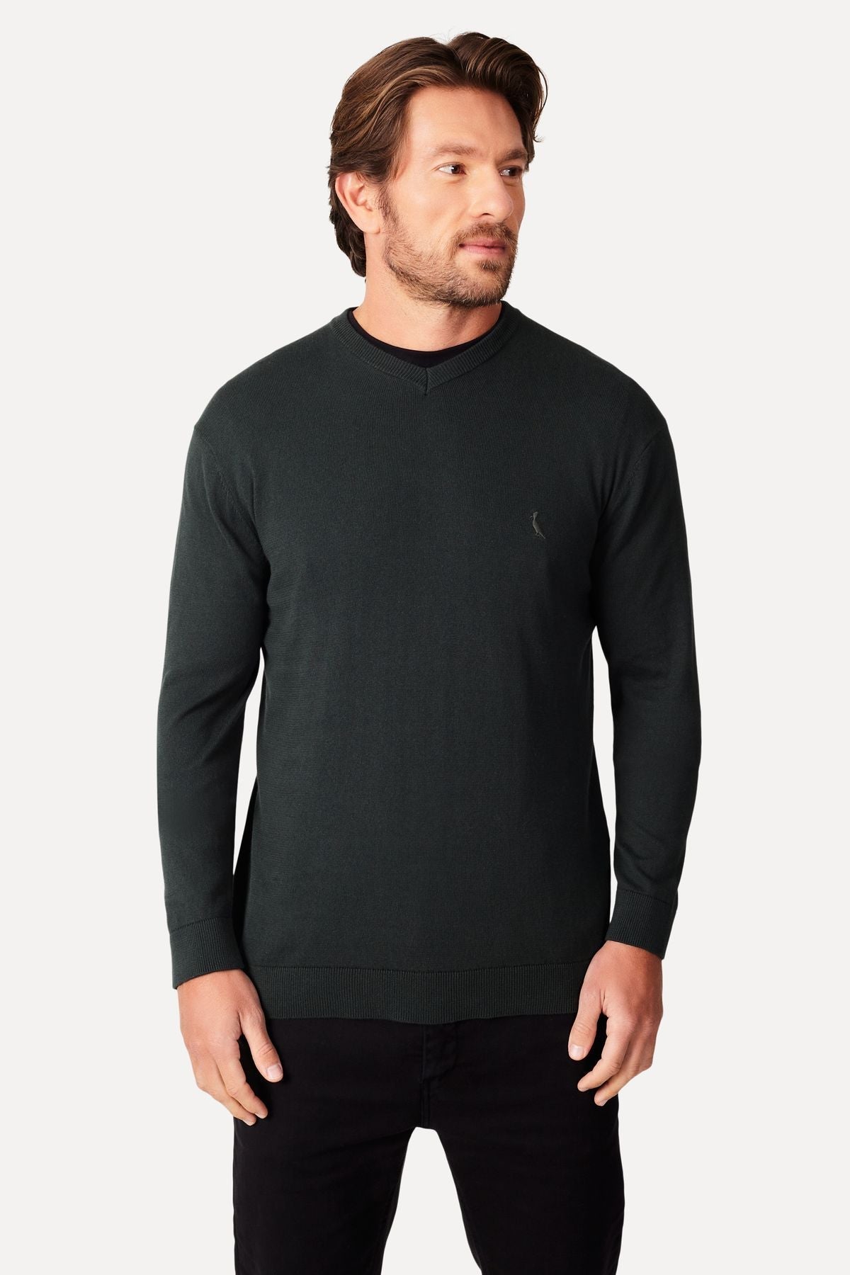 tricot basico gola v