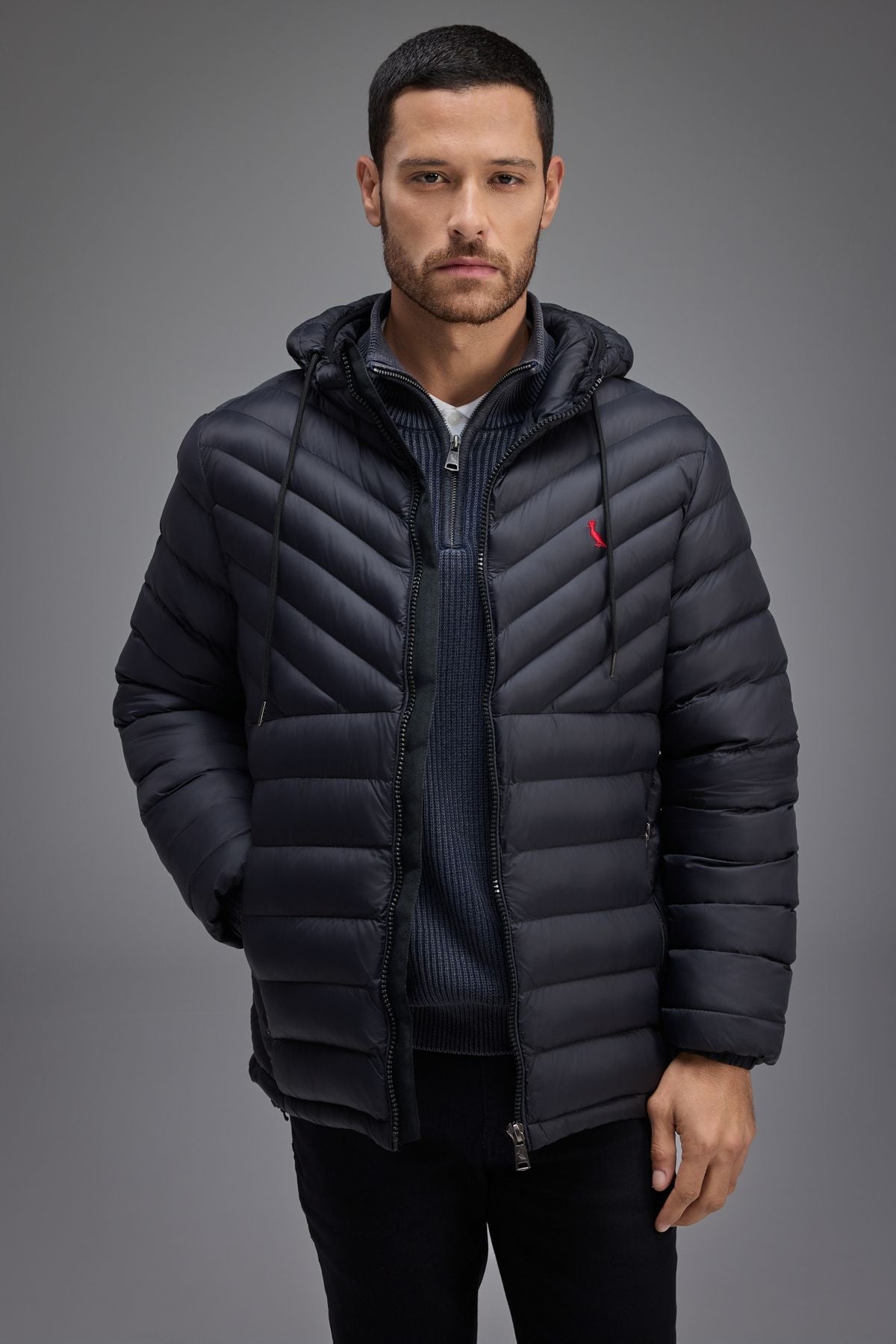 jaqueta puffer uptown red bird
