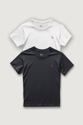 kit 2 camisetas básicas brasa pica-pau bordado