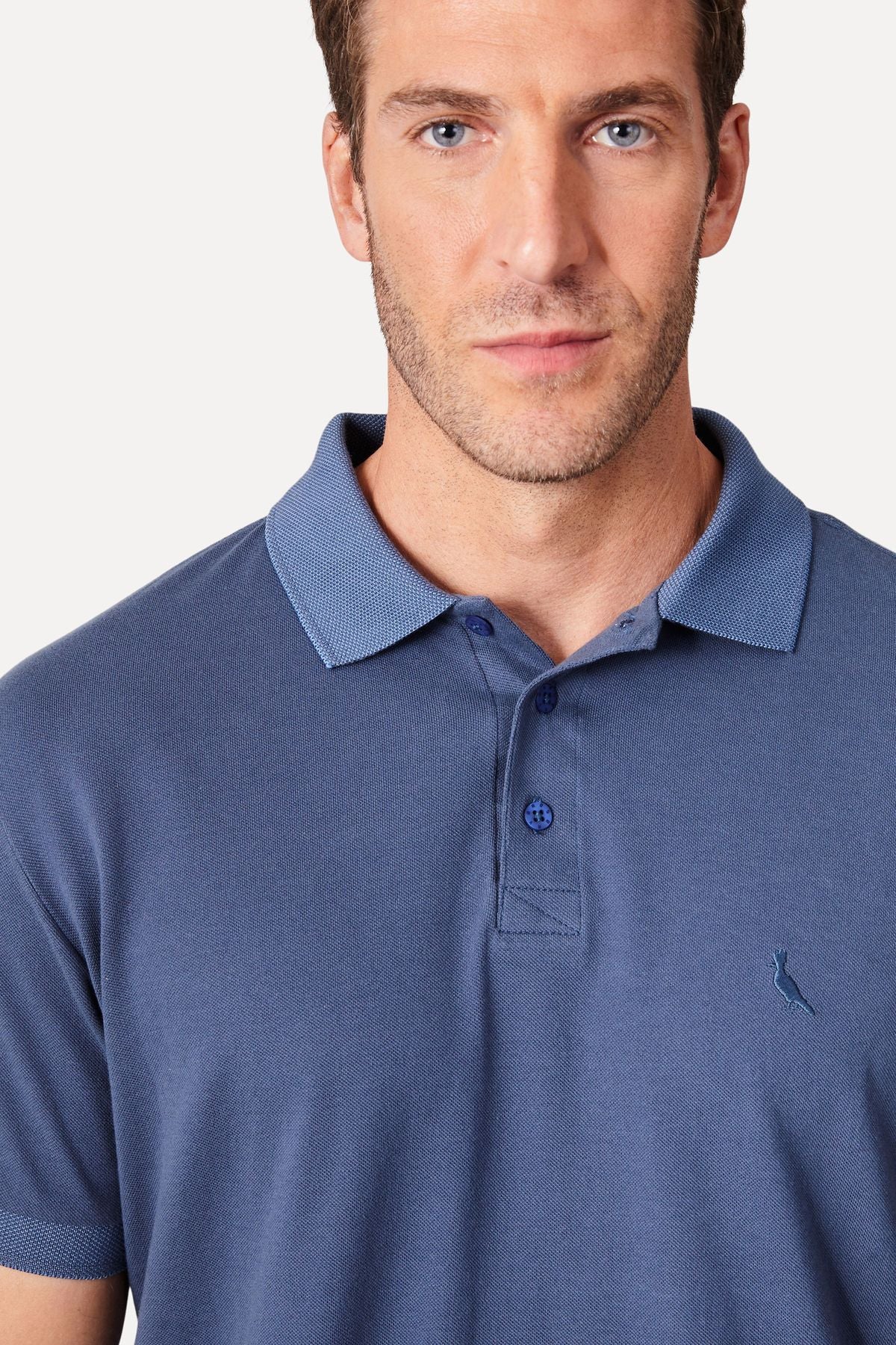 polo regular gola denim