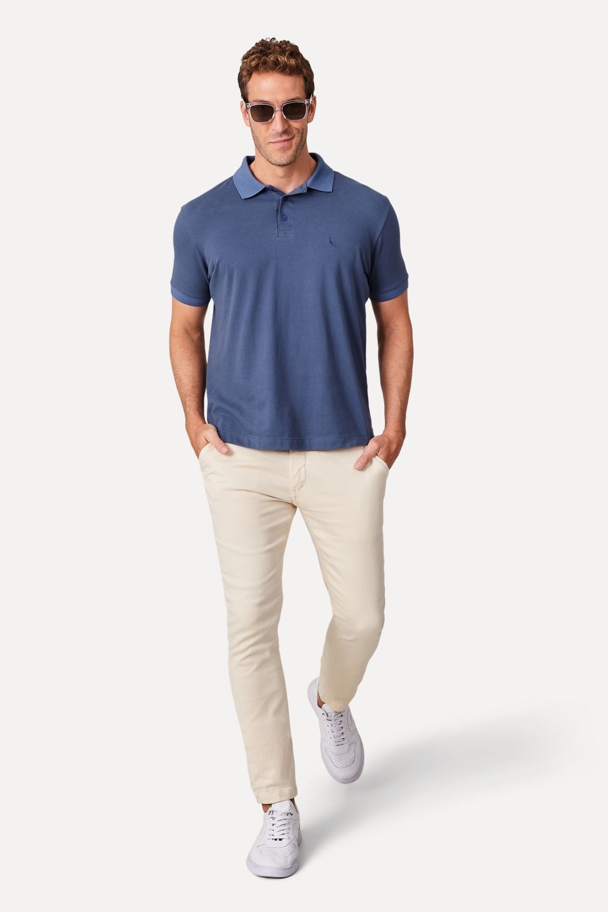 polo regular gola denim