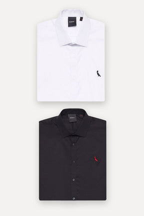 kit 2 camisas oxford stretch cores