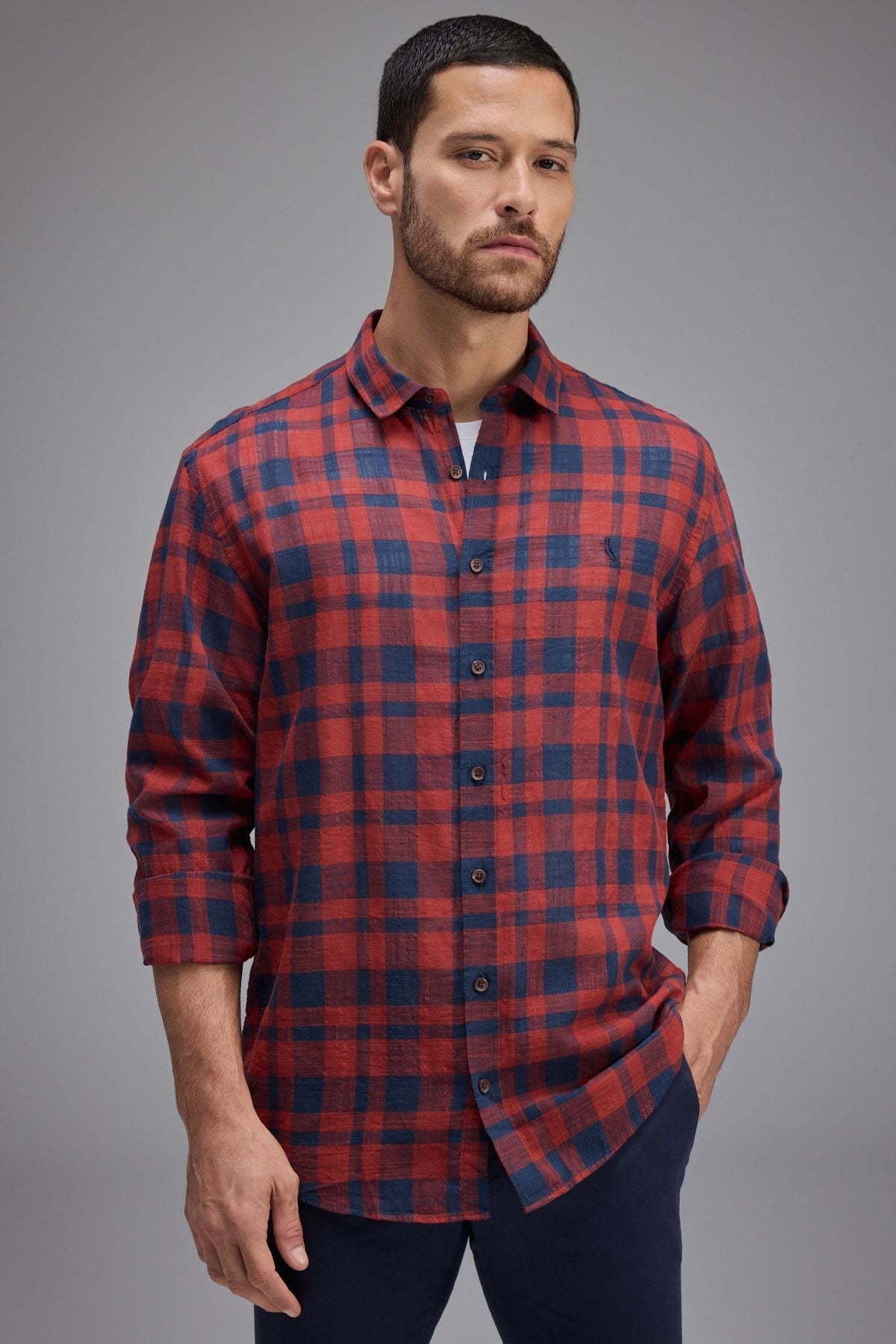 camisa ml flame xadrez jim