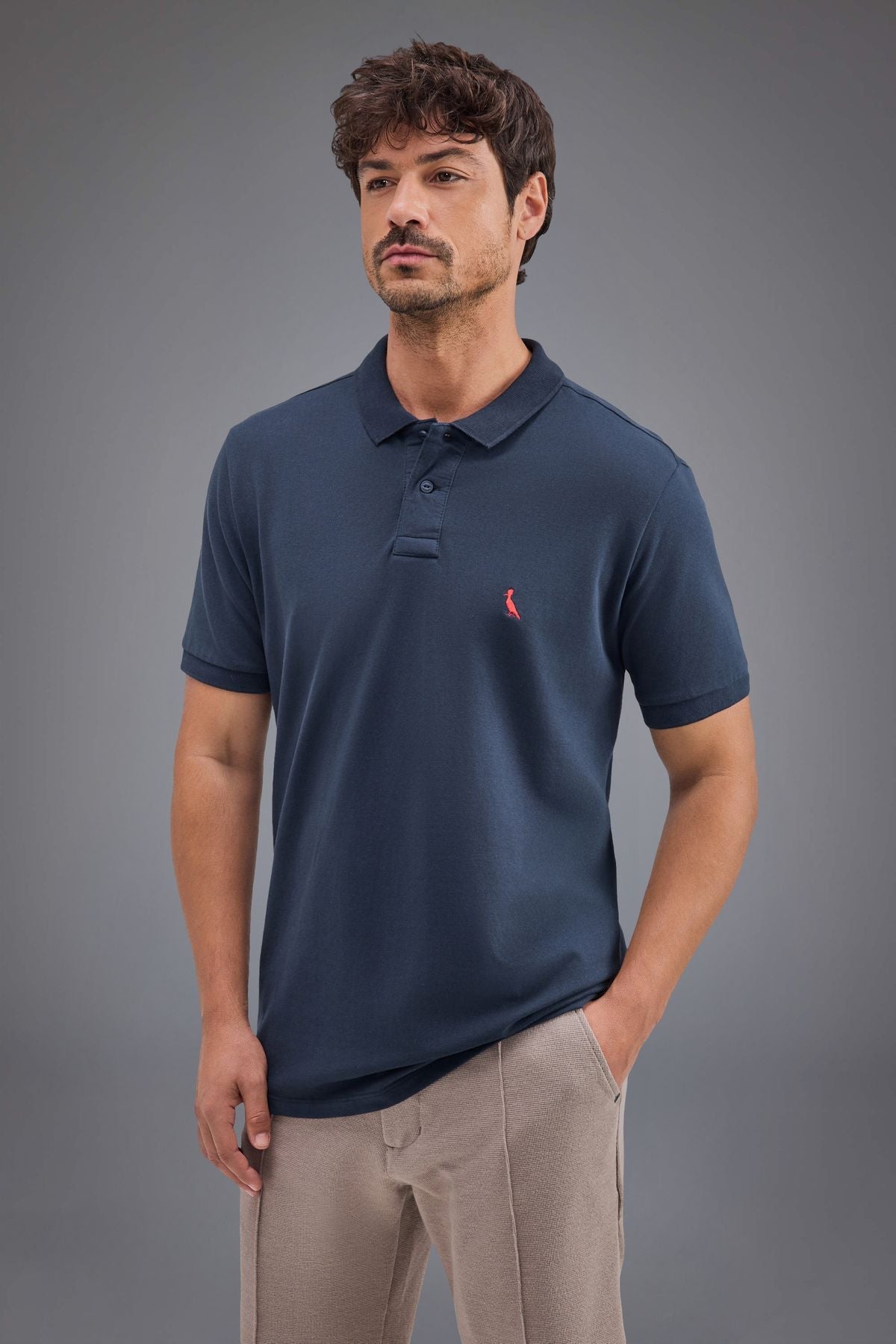 polo picapau bordado brasa