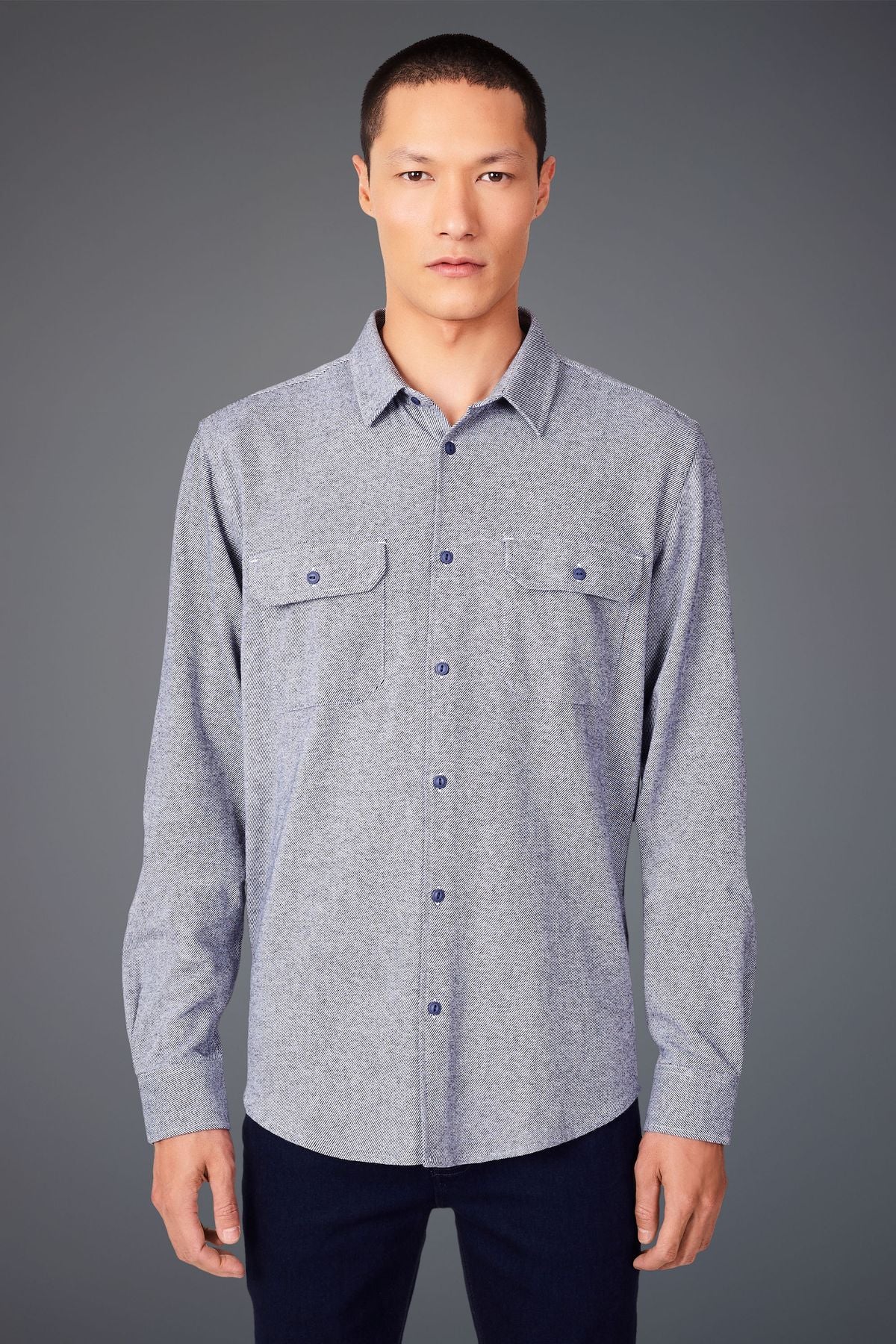 camisa ml flanela twill