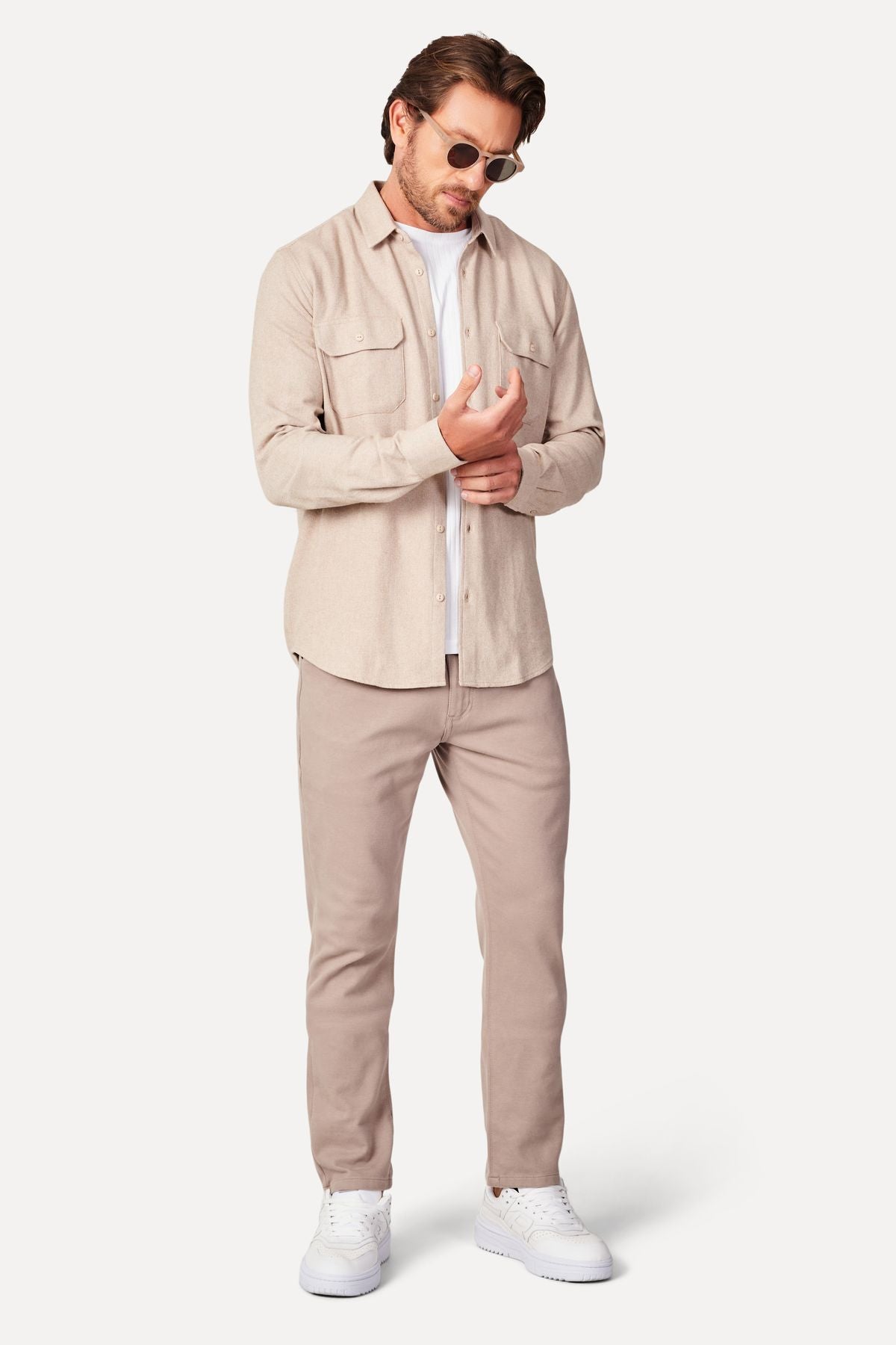 camisa ml flanela twill